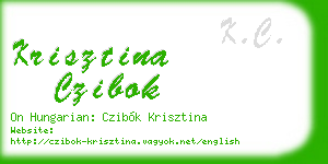 krisztina czibok business card