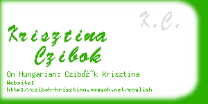 krisztina czibok business card